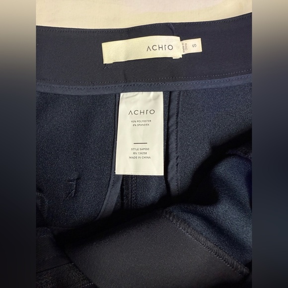 ACHRO Navy Wide Leg crop Pants size S. - Picture 7 of 11